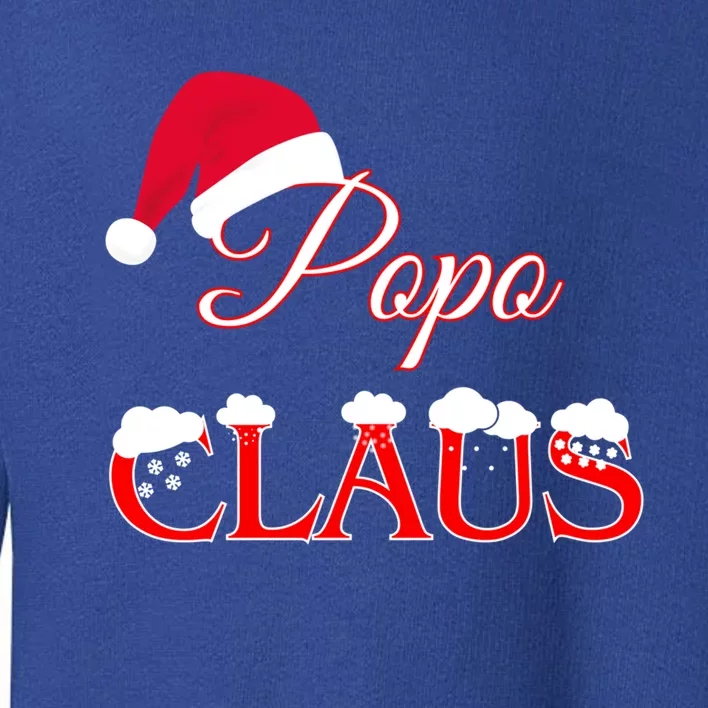 Popo Claus Pop Papa Daddy Grandpa Jingle Santa Bells Novelty Gift Toddler Sweatshirt