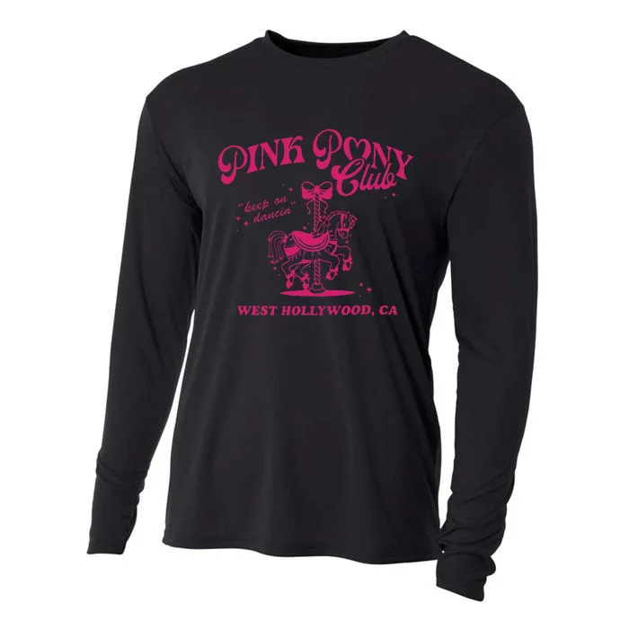 Pony Club Princess Midwest Cowgirl Lesbian Sapphic Cooling Performance Long Sleeve Crew