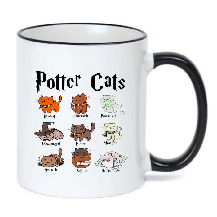 Potter Cats Black Color Changing Mug