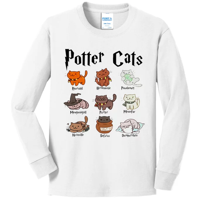 Potter Cats Kids Long Sleeve Shirt