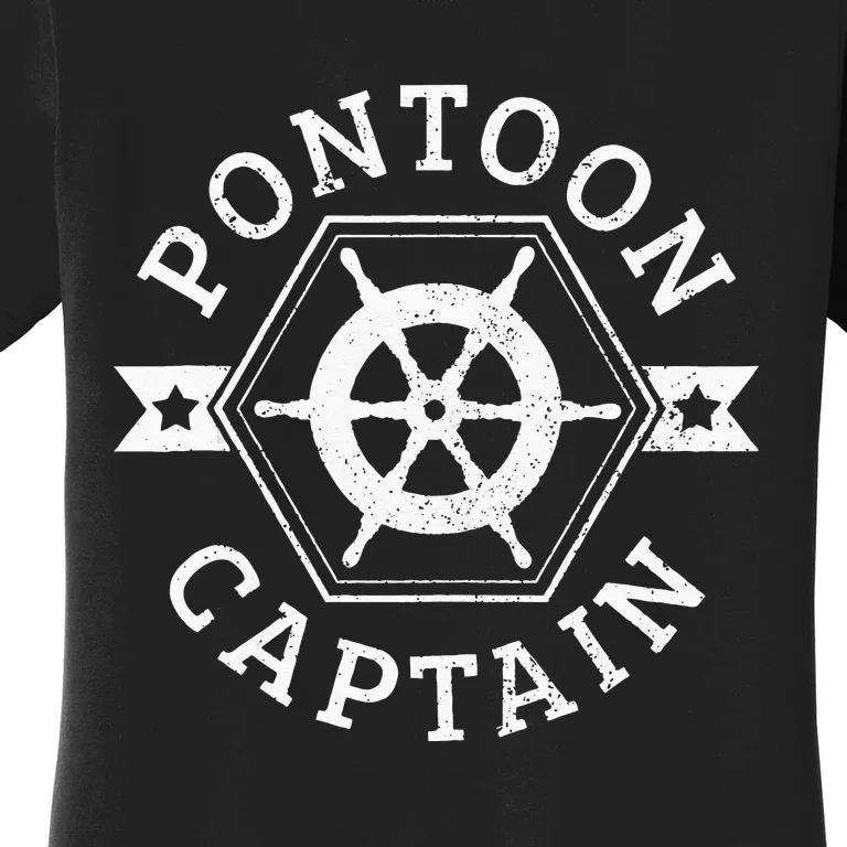 Pontoon Captain Pontooning Boat Boating Nautical Gift Women's T-Shirt