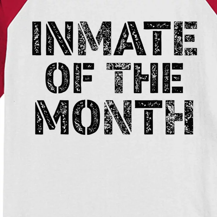 Prisoner Costume Prison Inmate Of The Month County Jail Kids Colorblock Raglan Jersey