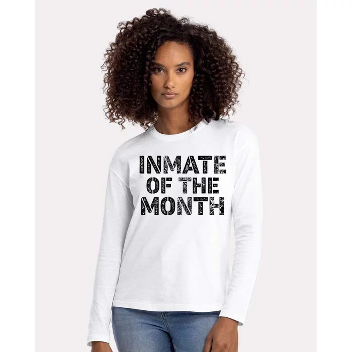 Prisoner Costume Prison Inmate Of The Month County Jail Womens Cotton Relaxed Long Sleeve T-Shirt