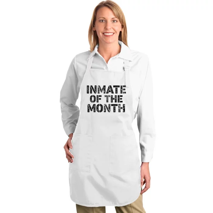 Prisoner Costume Prison Inmate Of The Month County Jail Full-Length Apron With Pocket