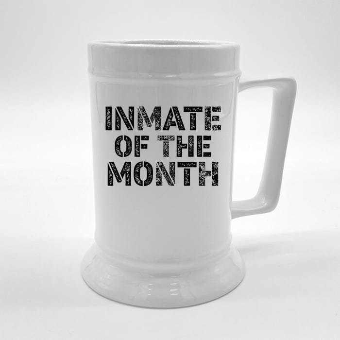 Prisoner Costume Prison Inmate Of The Month County Jail Front & Back Beer Stein