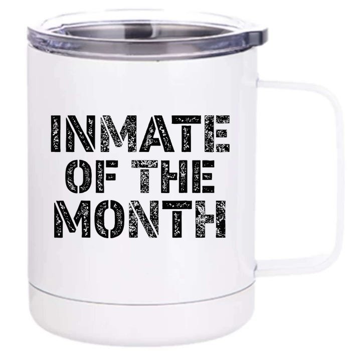 Prisoner Costume Prison Inmate Of The Month County Jail Front & Back 12oz Stainless Steel Tumbler Cup