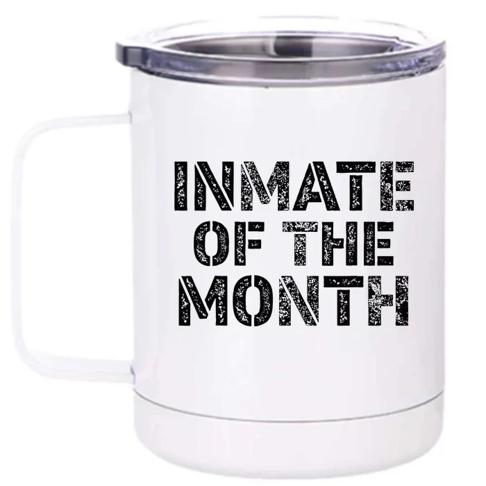 Prisoner Costume Prison Inmate Of The Month County Jail Front & Back 12oz Stainless Steel Tumbler Cup