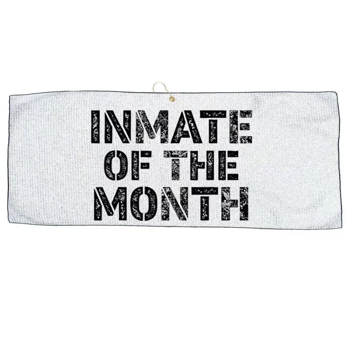 Prisoner Costume Prison Inmate Of The Month County Jail Large Microfiber Waffle Golf Towel