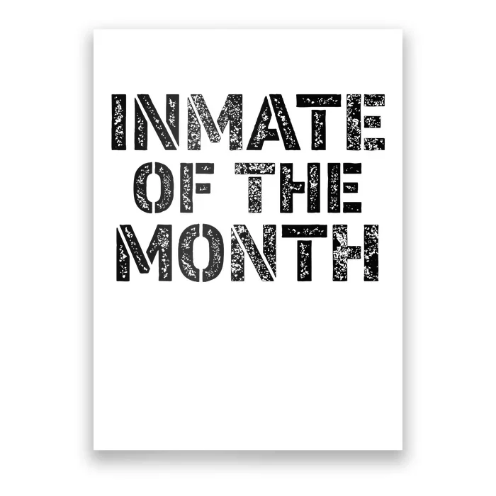 Prisoner Costume Prison Inmate Of The Month County Jail Poster