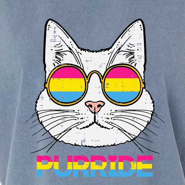 Pansexual Cat Purride Pan Pride Flag Lgbtq Garment-Dyed Women's Muscle Tee