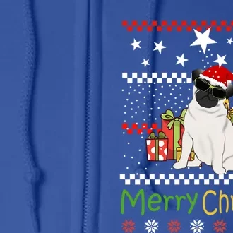 Pug Christmas Pug Lovers Funny Christmas Pug Great Gift Full Zip Hoodie