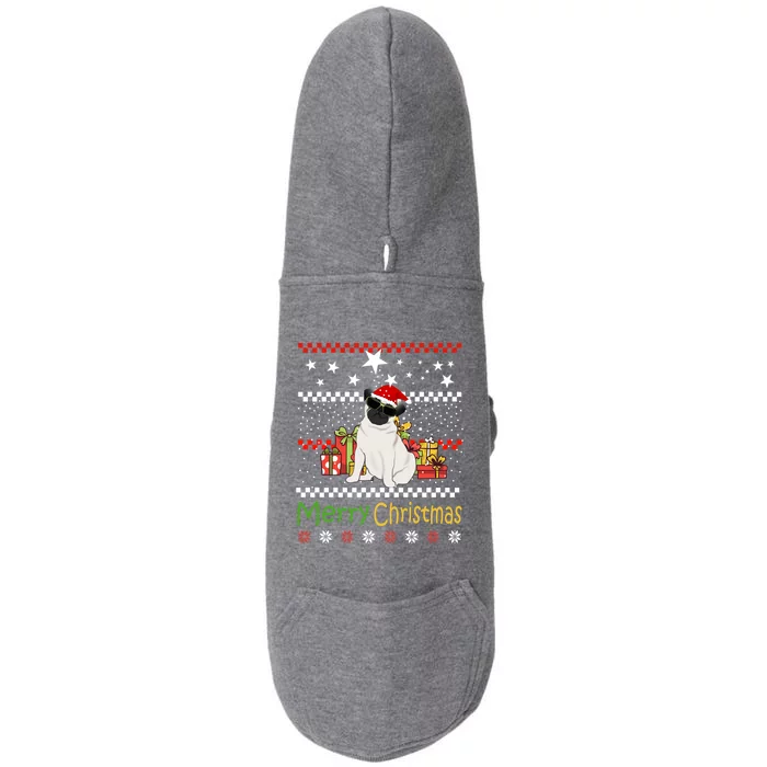 Pug Christmas Pug Lovers Funny Christmas Pug Great Gift Doggie 3-End Fleece Hoodie