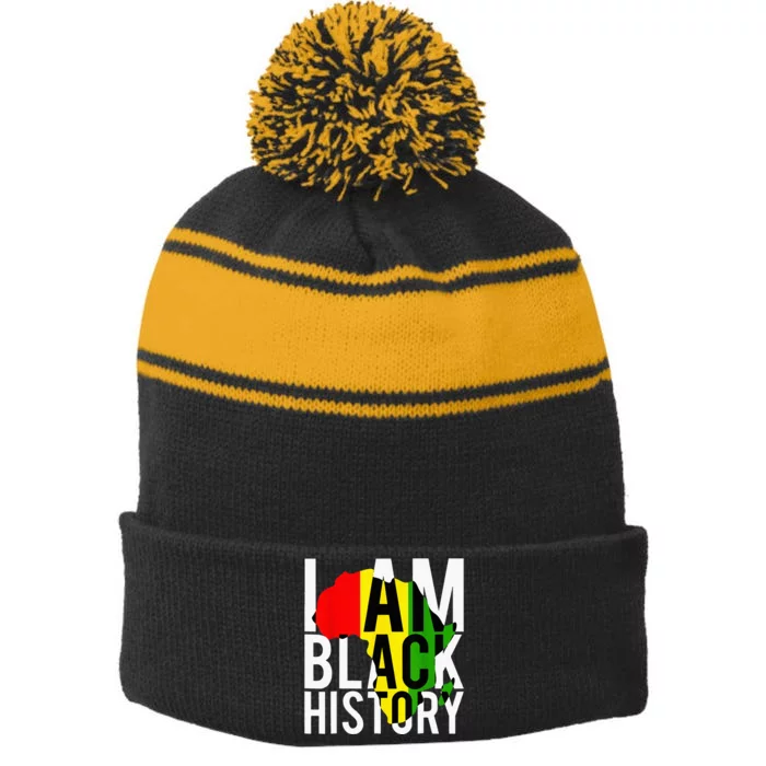 Pride Celebration Stripe Pom Pom Beanie