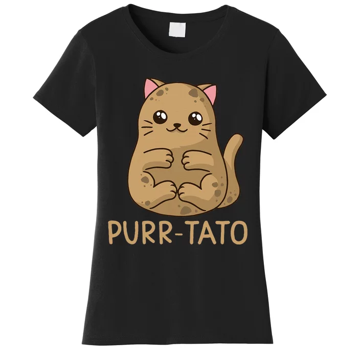 Purrtato Cat Potato Cat Lover Idaho Potatoes Women's T-Shirt