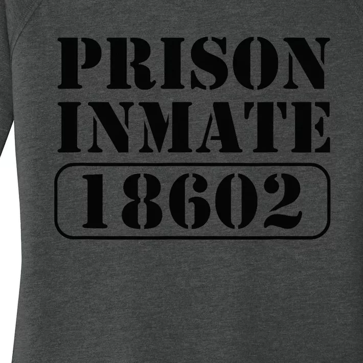 Prisoner Costume Prison Inmate County Jail Halloween Women's Perfect Tri Tunic Long Sleeve Shirt