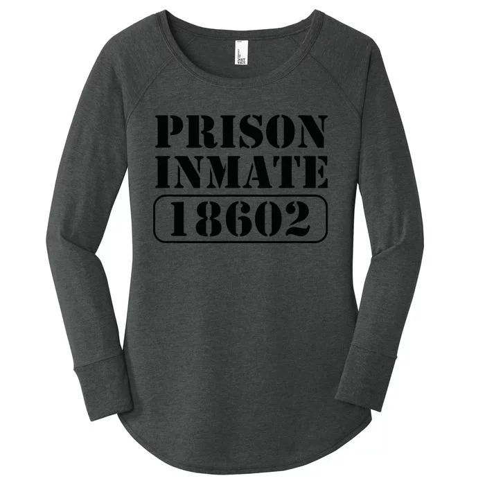 Prisoner Costume Prison Inmate County Jail Halloween Women's Perfect Tri Tunic Long Sleeve Shirt