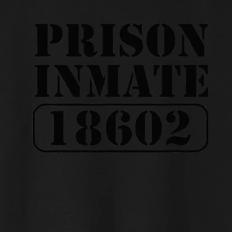 Prisoner Costume Prison Inmate County Jail Halloween Women's Crop Top Tee