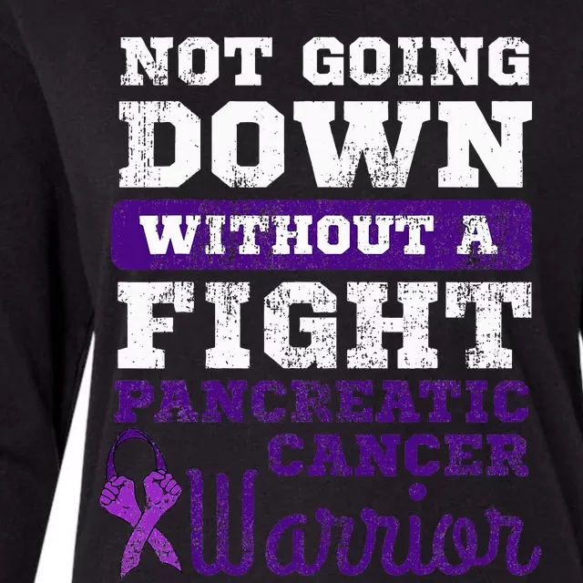 Pancreatic Cancer Pancreas Warrior Chemotherapy Patient Womens Cotton Relaxed Long Sleeve T-Shirt