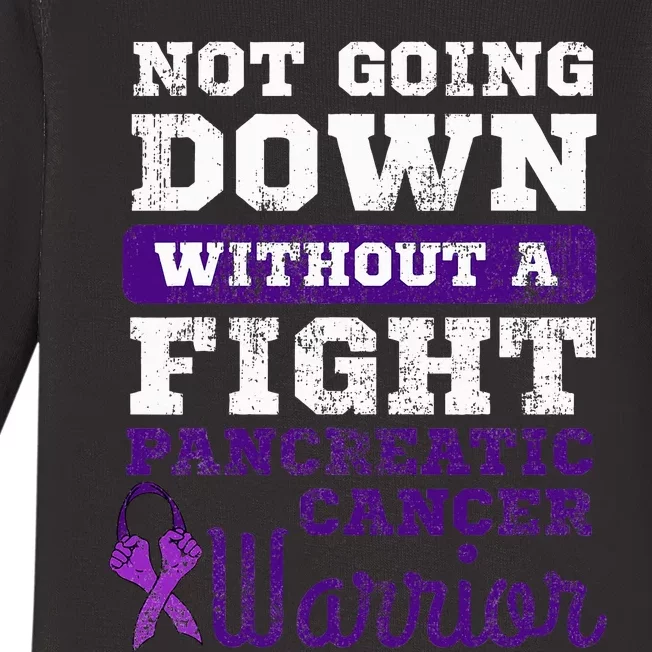 Pancreatic Cancer Pancreas Warrior Chemotherapy Patient Baby Long Sleeve Bodysuit