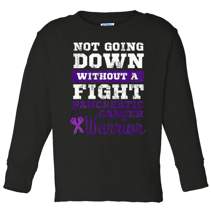 Pancreatic Cancer Pancreas Warrior Chemotherapy Patient Toddler Long Sleeve Shirt