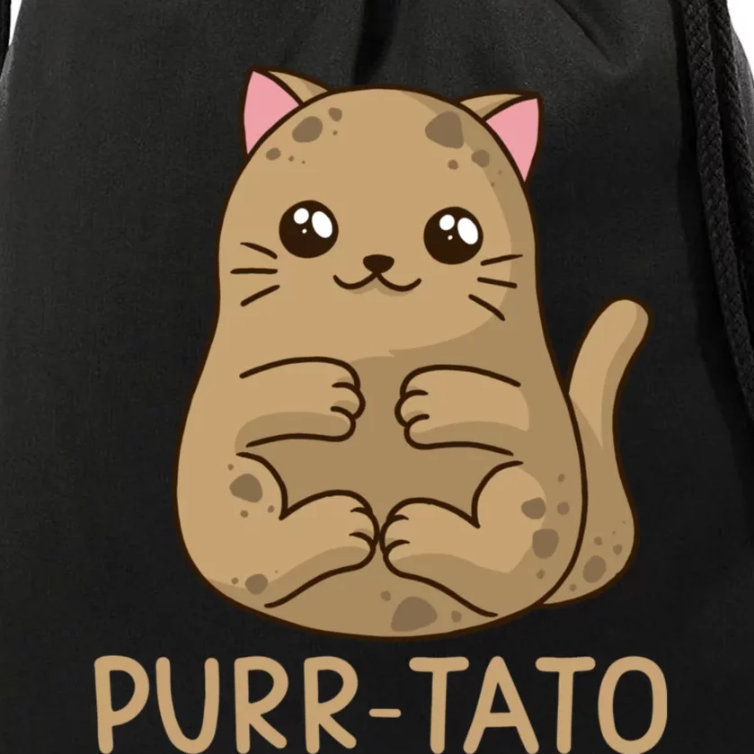 Purrtato Cat Potato Cat Lover Idaho Potatoes Drawstring Bag