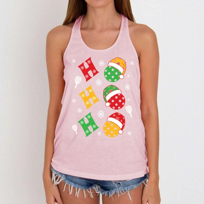 Pickleball Christmas Pickleball Lover Gift Women's Knotted Racerback Tank