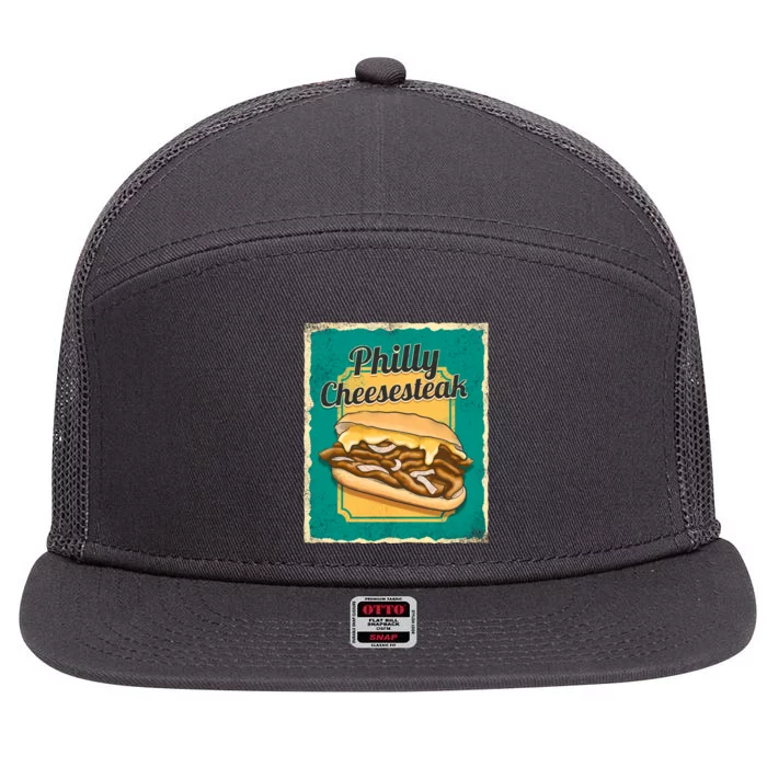 Philly Cheesesteak 7 Panel Mesh Trucker Snapback Hat