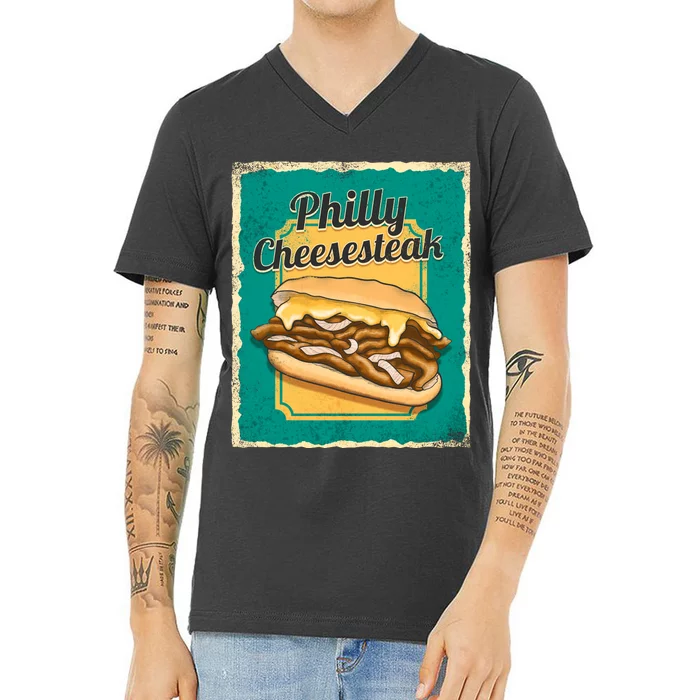 Philly Cheesesteak V-Neck T-Shirt