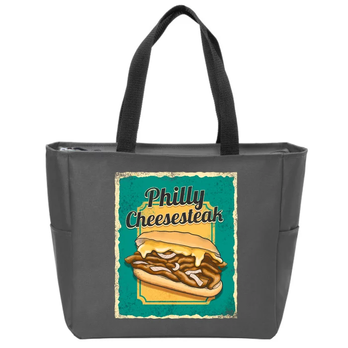 Philly Cheesesteak Zip Tote Bag