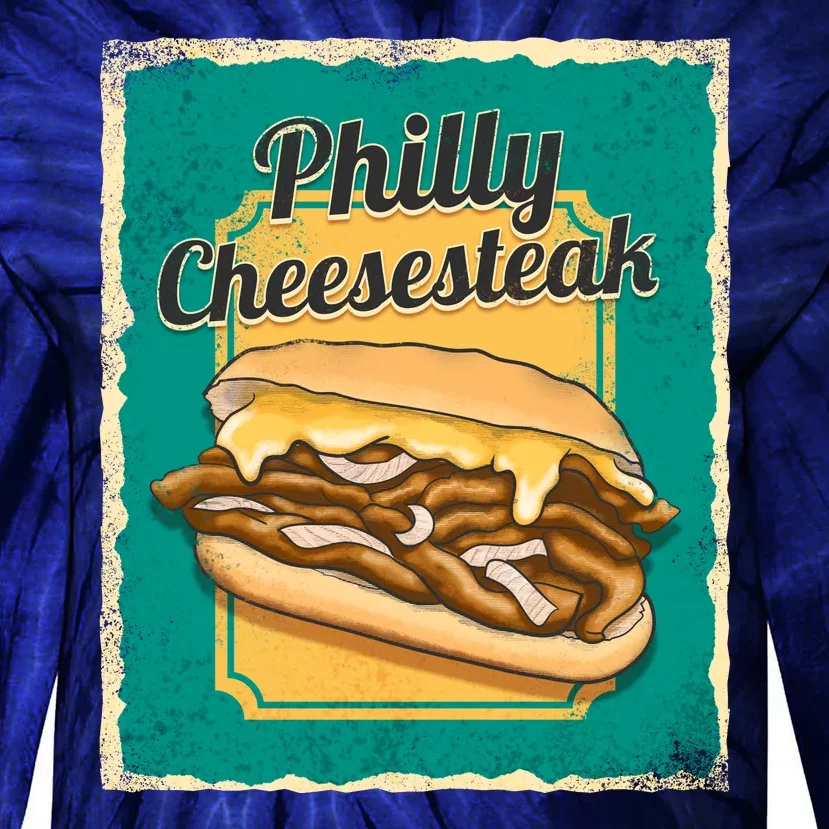 Philly Cheesesteak Tie-Dye Long Sleeve Shirt