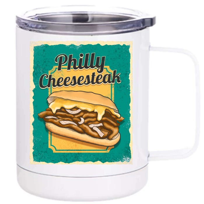 Philly Cheesesteak Front & Back 12oz Stainless Steel Tumbler Cup