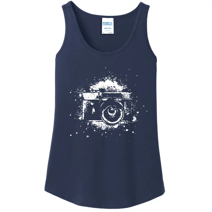 Photographer Camera Photography Retro Journalist Tee Ladies Essential Tank