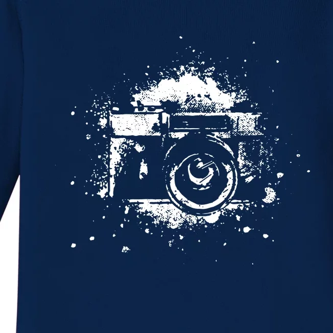 Photographer Camera Photography Retro Journalist Tee Baby Long Sleeve Bodysuit