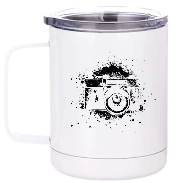 Photographer Camera Photography Retro Journalist Tee Front & Back 12oz Stainless Steel Tumbler Cup