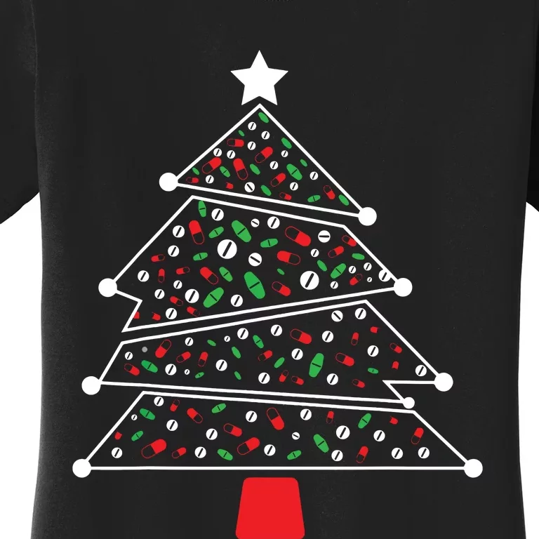 Pharmacist Christmas Pills And Meds Tree Women's T-Shirt