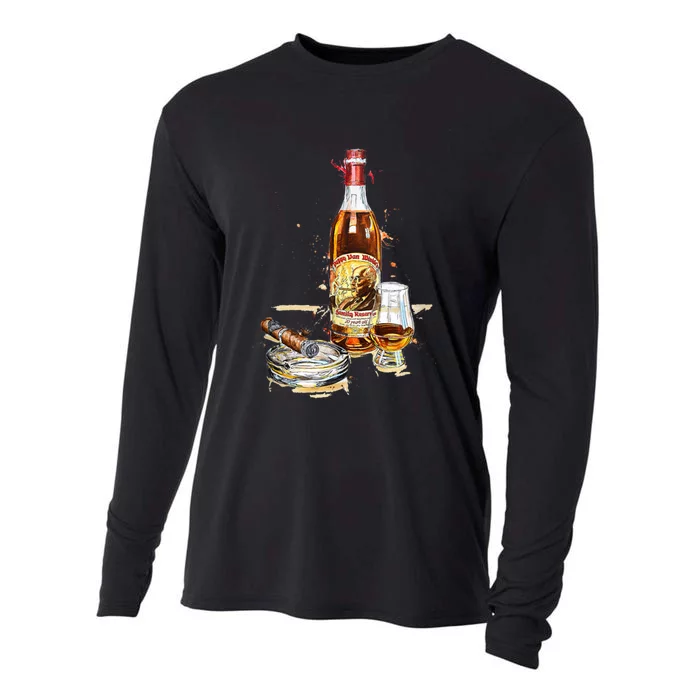 Pappy & Cigar Painting, Blantons, Buffalo Trace Cooling Performance Long Sleeve Crew