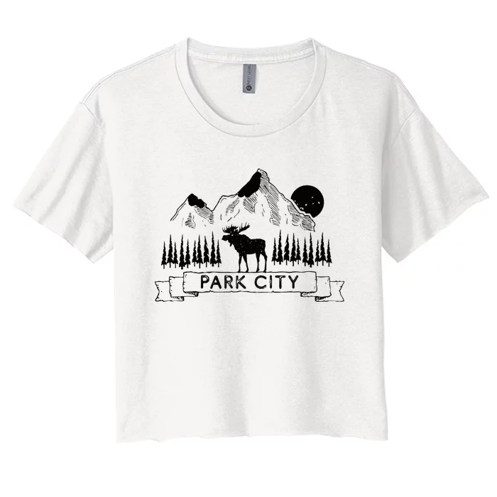 Park City Park City Utah Souvenir Women's Crop Top Tee