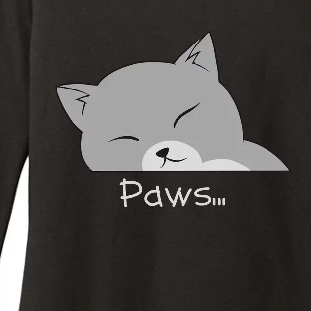 Paws Cat Womens CVC Long Sleeve Shirt