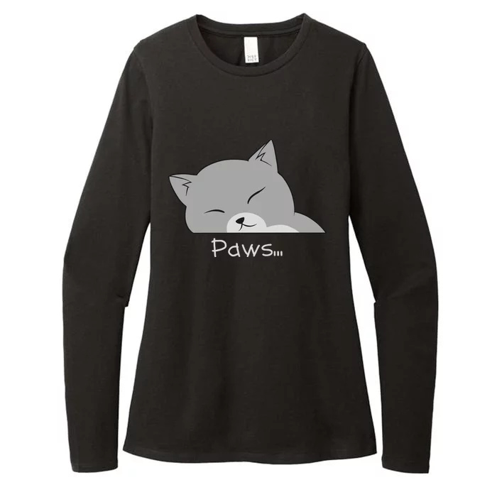 Paws Cat Womens CVC Long Sleeve Shirt