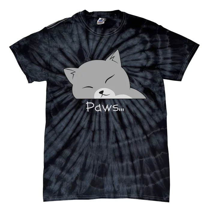 Paws Cat Tie-Dye T-Shirt