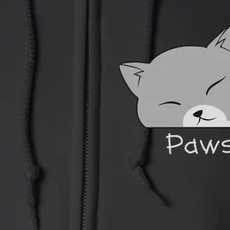 Paws Cat Full Zip Hoodie