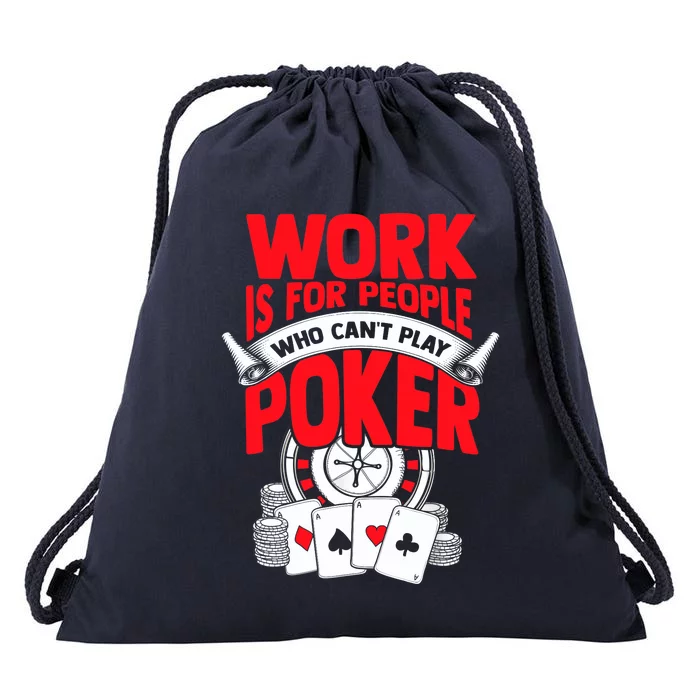 Poker Casino Player Bluffing Ace Royal Flush Pik Pot Drawstring Bag