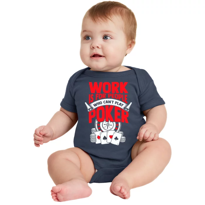 Poker Casino Player Bluffing Ace Royal Flush Pik Pot Baby Bodysuit