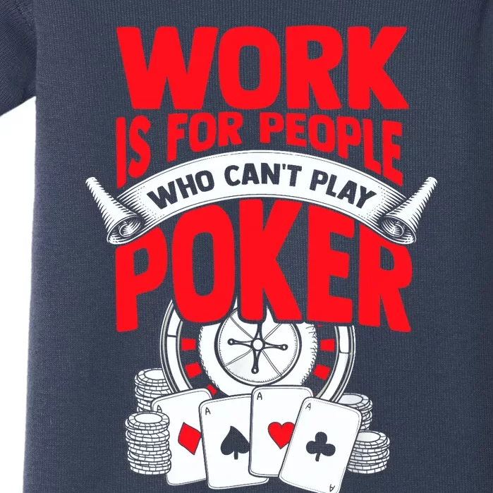 Poker Casino Player Bluffing Ace Royal Flush Pik Pot Baby Bodysuit