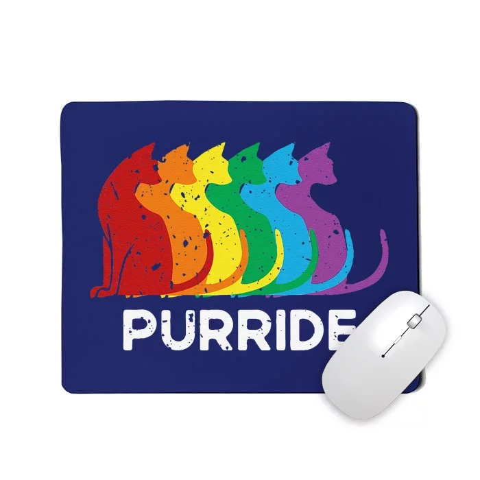 Purride Cat Pride Ally Lgbt Community Rainbow Pride Mousepad