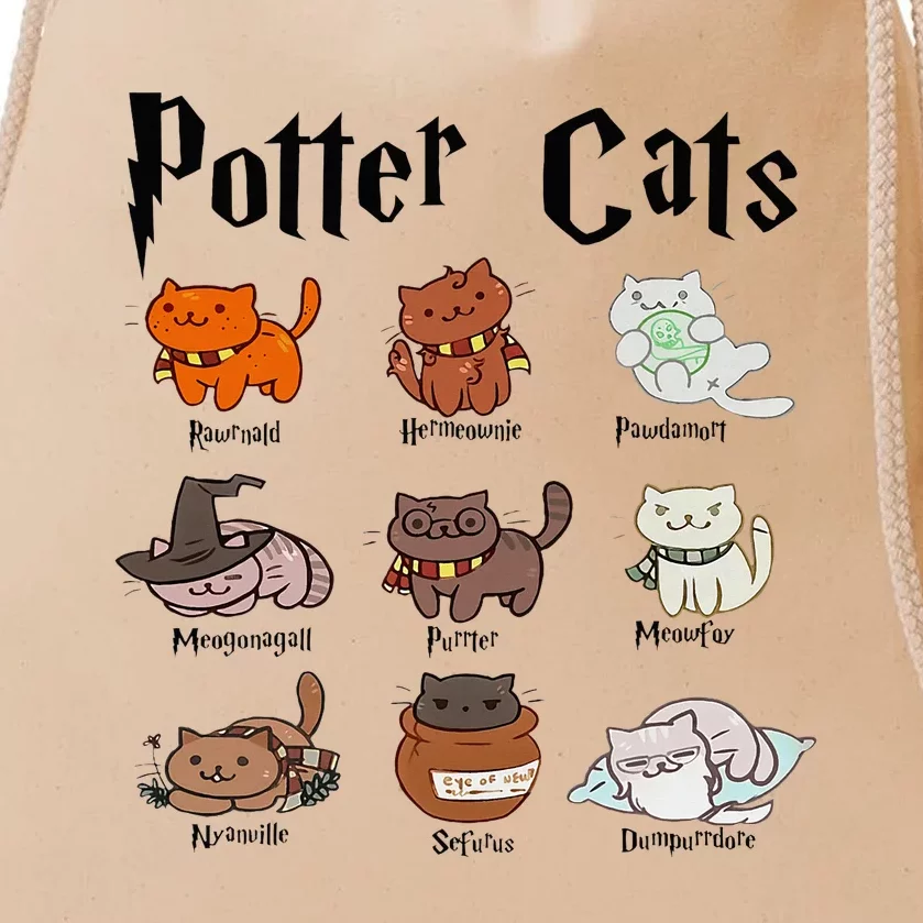 Potter Cats Drawstring Bag