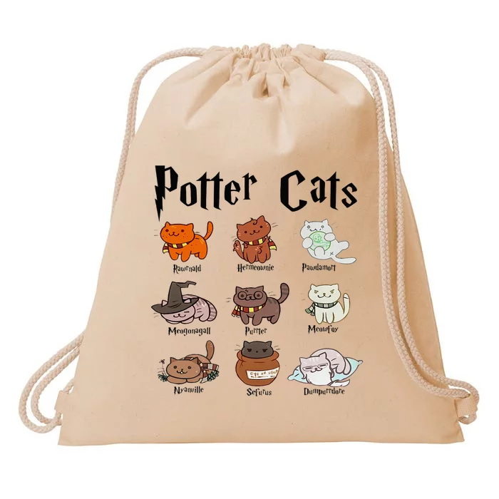 Potter Cats Drawstring Bag