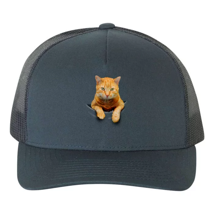 Pocket Cat Yupoong Adult 5-Panel Trucker Hat