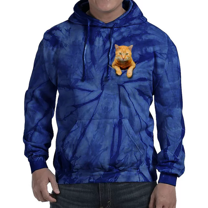 Pocket Cat Tie Dye Hoodie