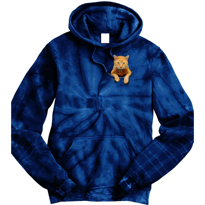 Pocket Cat Tie Dye Hoodie